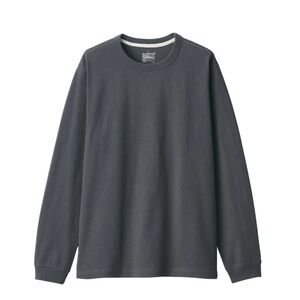 Heavyweight Jersey Long Sleeve T-Shirt Dark Grey Men Muji